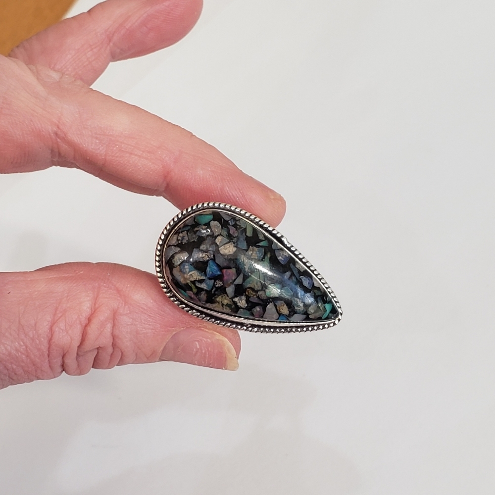 Copper Opal Ring, 925 Silver Copper Ethiopian Opa… - image 4